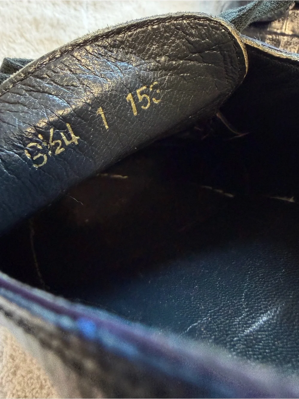 $700 David Eden Navy Blue Genuine Crocodile Alligator Exotic Skin Shoes 9.5